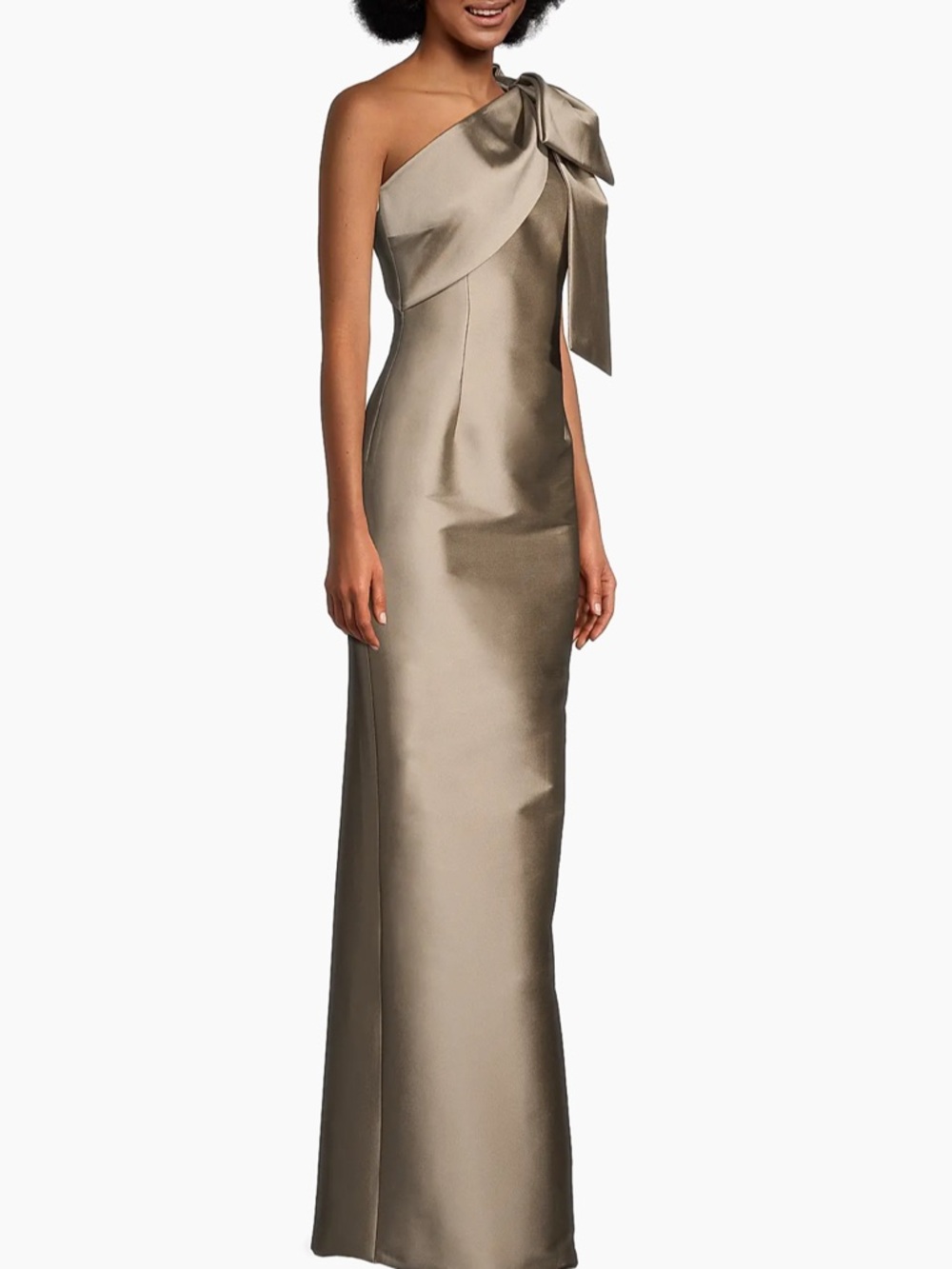 Sachin + Babi One-Shoulder Maxi Dress in Taupe with Bow Detail - Picture 12 of 15